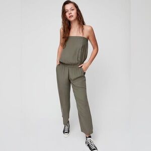 Aritzia Sunday Best Tahoe Jumpsuit in Mossy Stone Colour Size Small